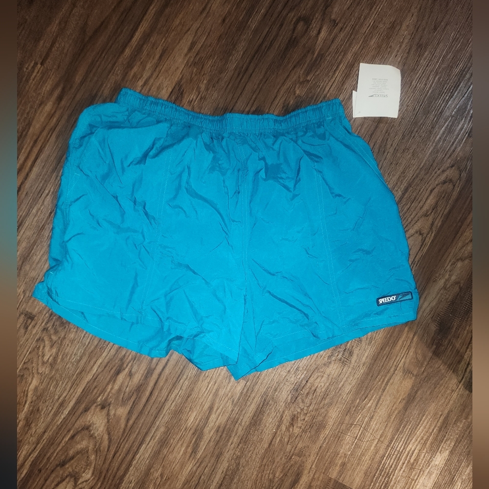 Mens Speedo Aqua Blue Swim Shorts XL NWT